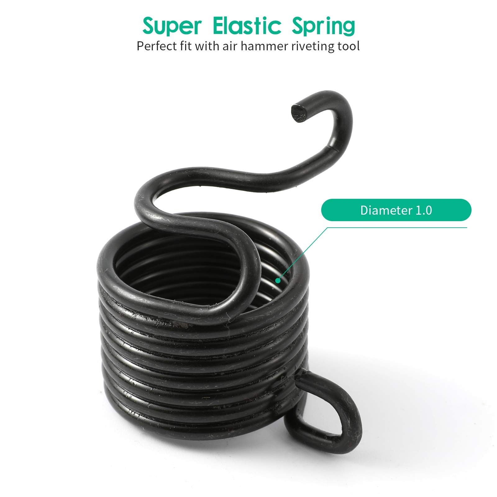 Anndason 5 Pcs Smoothing Pneumatic Air Hammer Chisel Bits Black