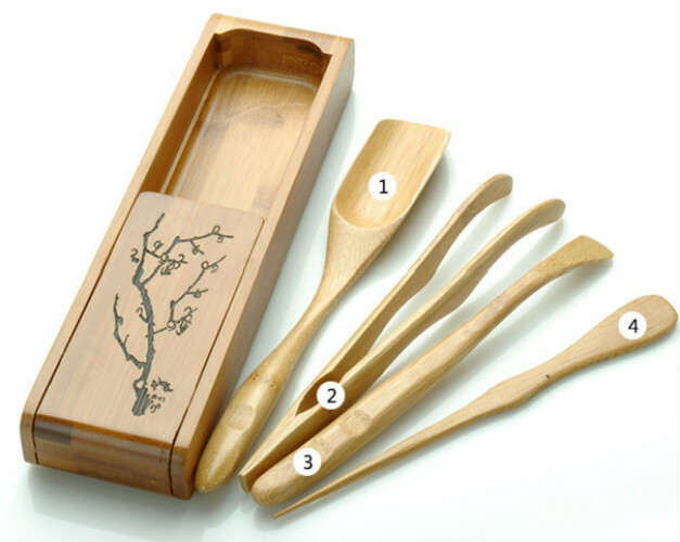 Tea Spoon Kit Box Folding Tea Tool Tea Needle Set Degrees Rotation Clean Clip