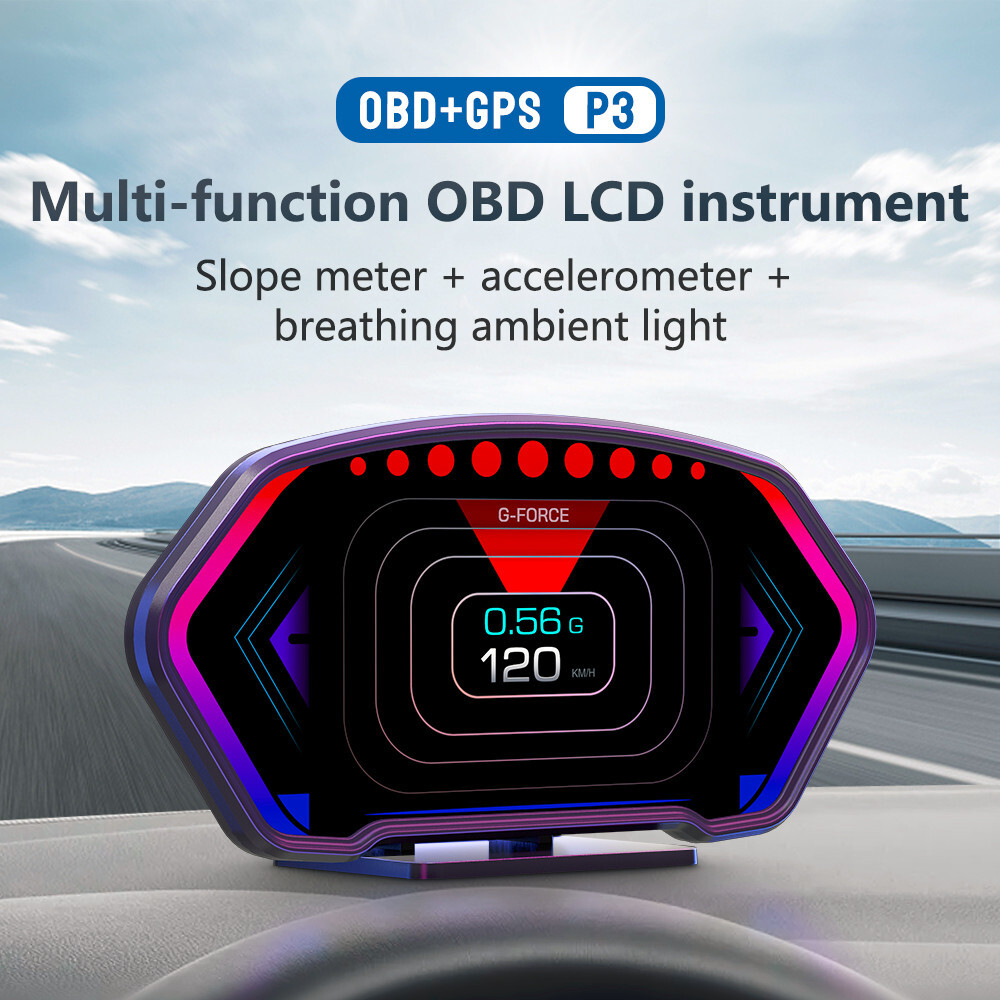 Car OBD Digital Gauge GPS Head Up Display Dashboard Speedometer Multi-Function