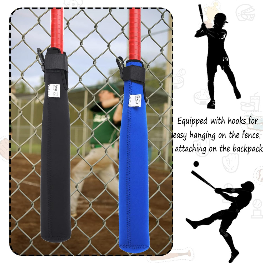 Bat Protector Sleeve for Baseball & Softball, Bat Warmer & Cover With Hook