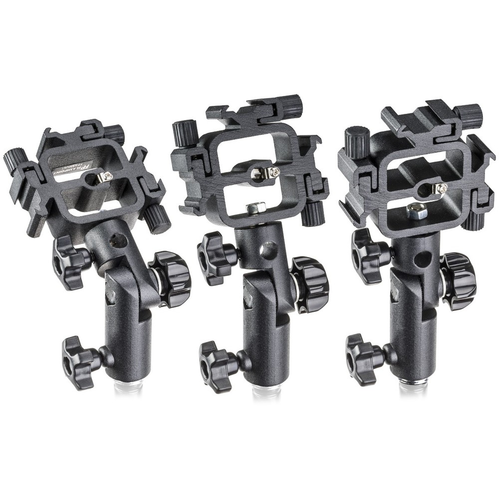 Flashpoint Shoe Mount Triple Bracket with Swivel Umbrella Holder