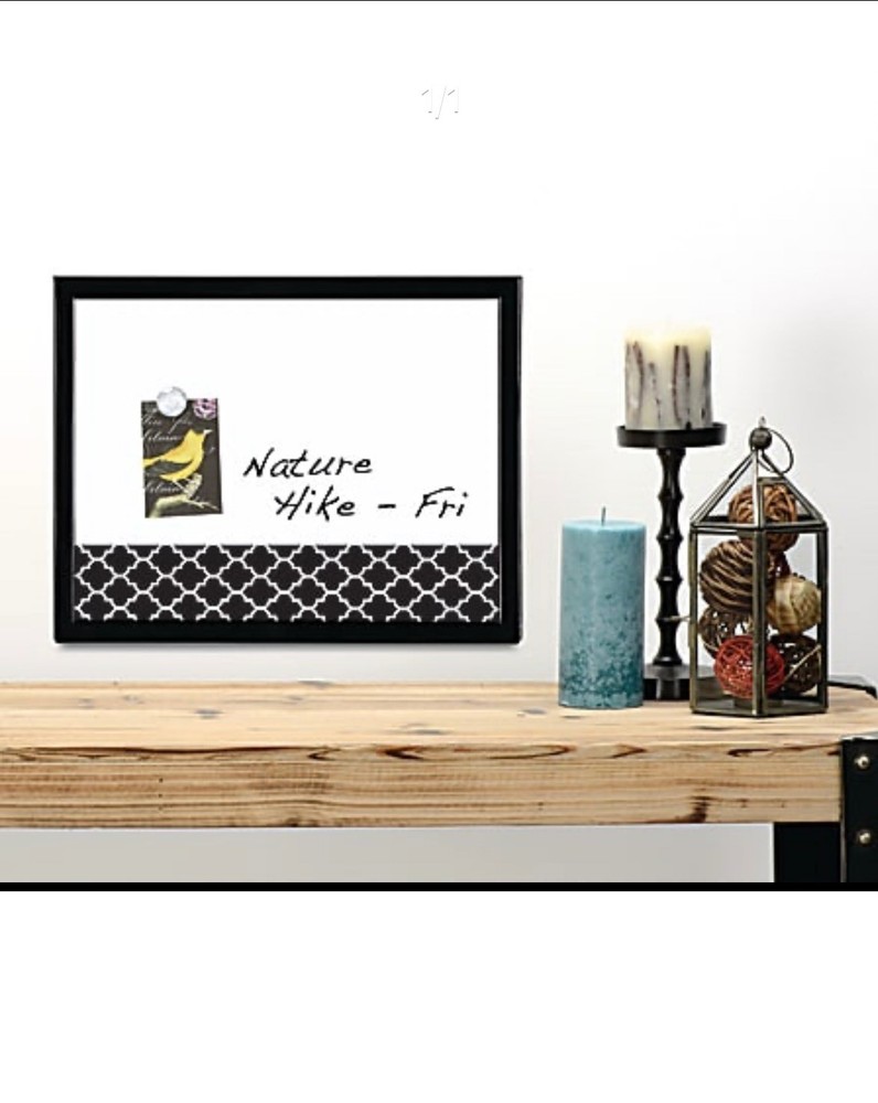 Quartet Magnetic Combination Board, 11" x 14", Whiteboard, Black Frame