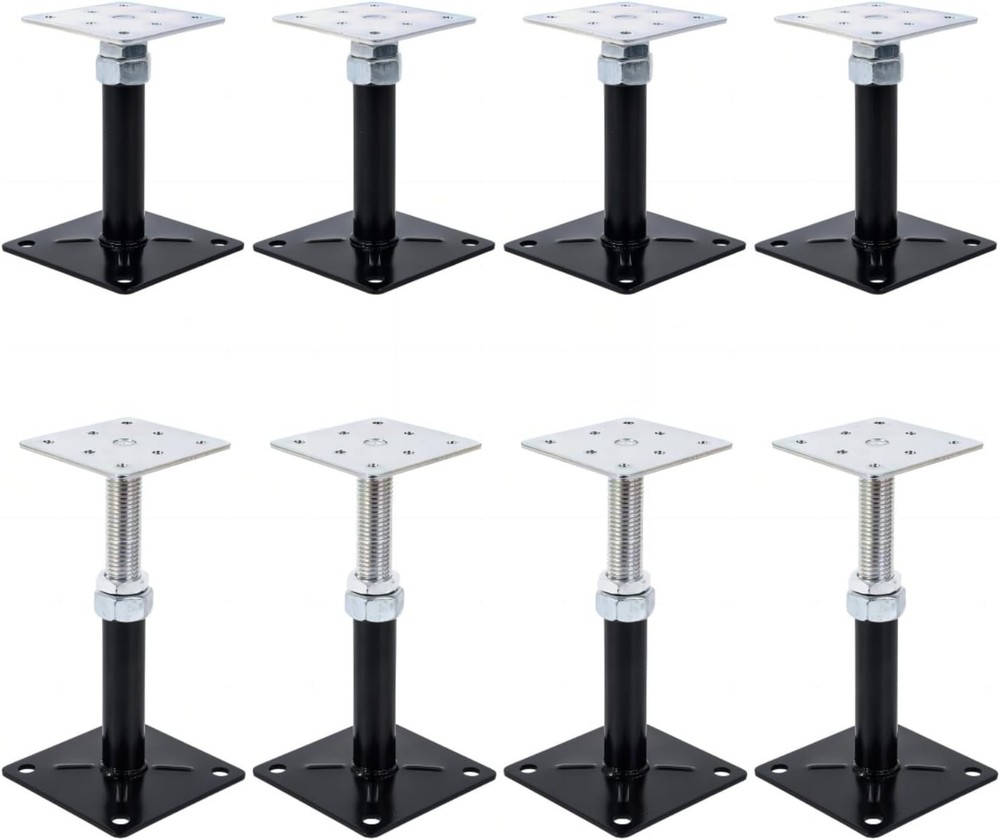 Adjustable Floor Support Jacks - 5000 lb Capacity, Easy to Install - 2-Pack