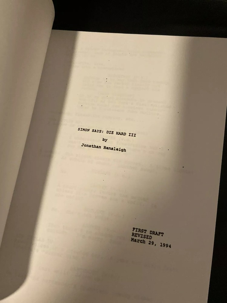 20th Century Fox DIE HARD TRILOGY Rare Script SCREENPLAY SET Collection