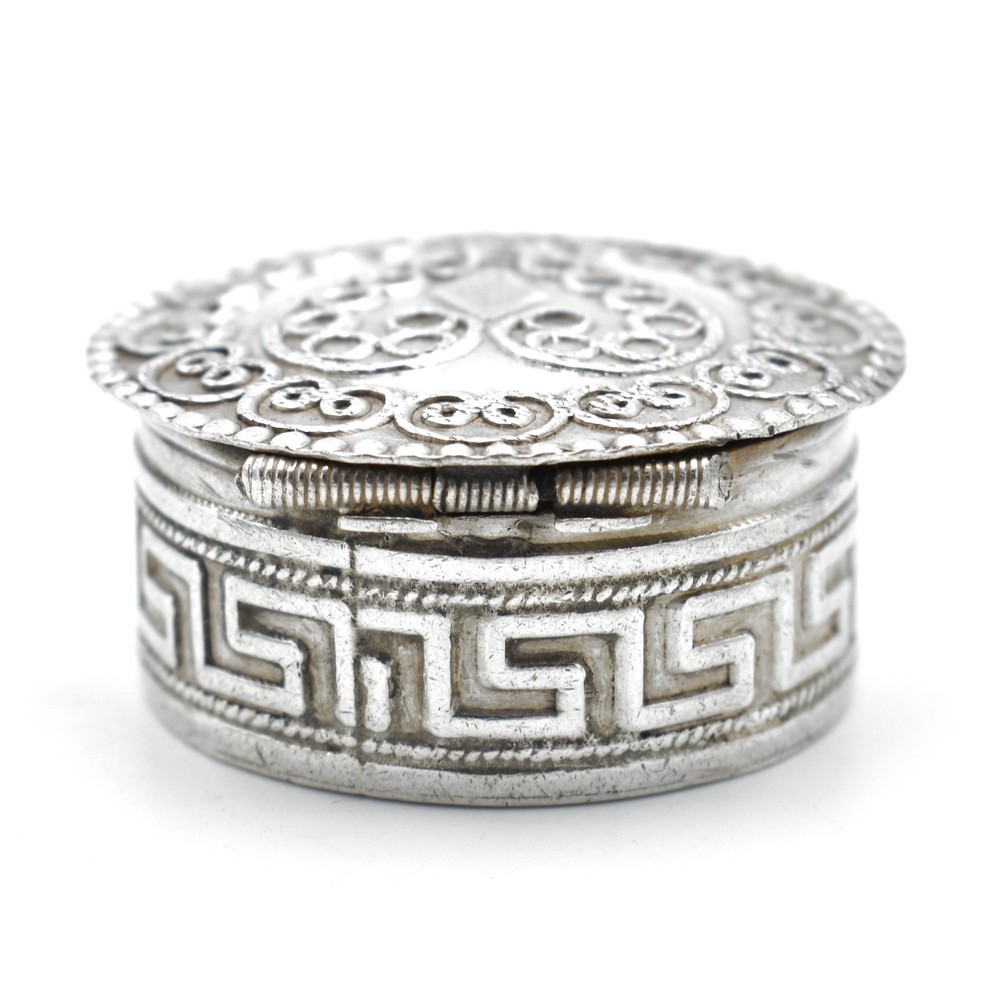 Vintage Scandinavian Solid Silver Heart Pill Box 935
