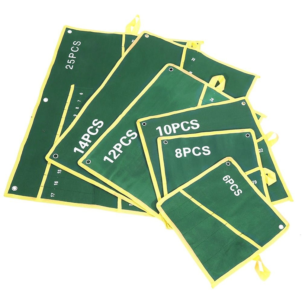 MultiPocket Wrench Organizer Pouch with Handle Durable Canvas Storage