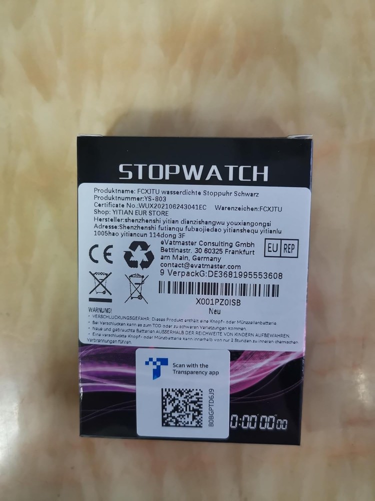 FCXJTU Digital Simple Stopwatch Timer, No Bells, Alarm, Basic Black