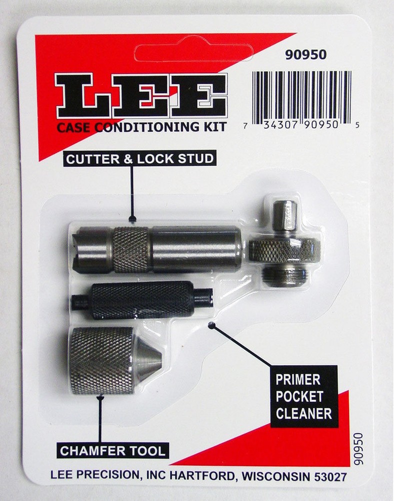 Lee 90950 Case Conditioning Kit Cutter Primer Pocket Cleaner Chamfer Tool NEW