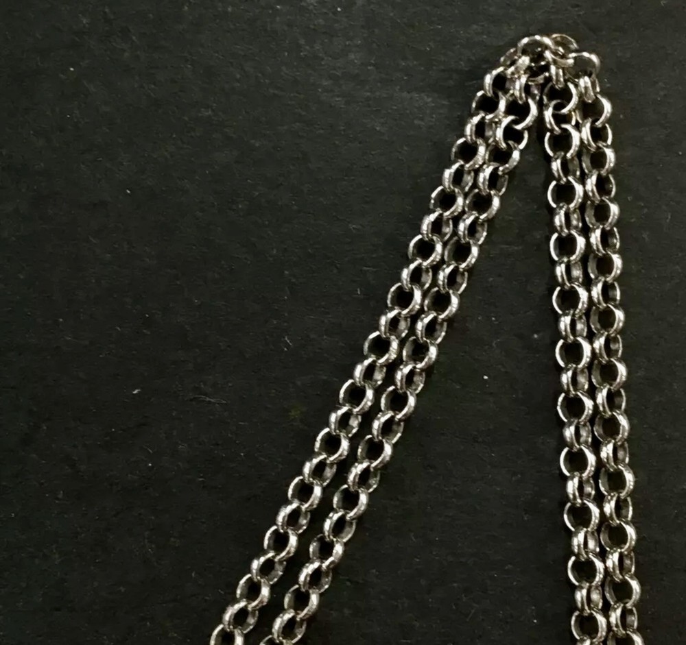 Authentic GUCCI Arabesque Interlocking G Silver 925 Pendant Necklace