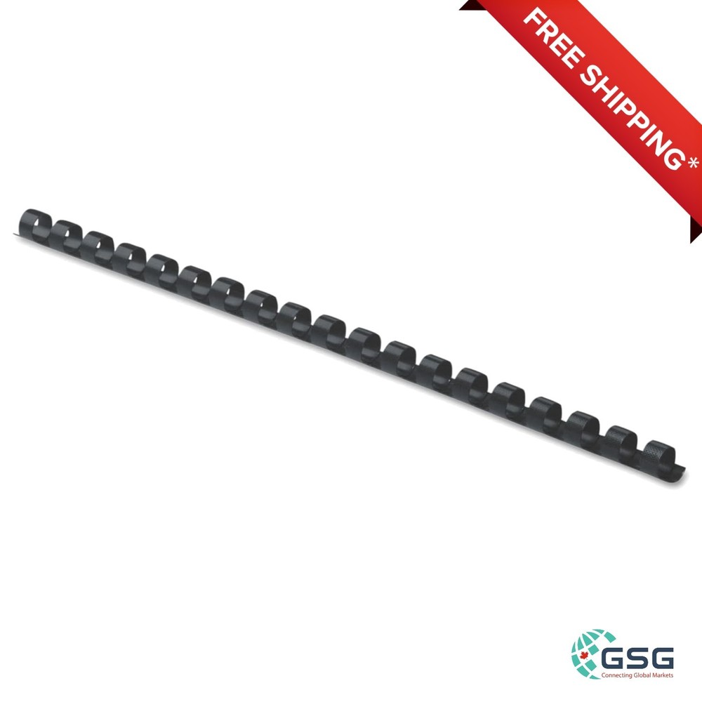 BLACK PLASTIC COMBS 1/4" - 100 PACK FOR PROFESSIONAL DOCUMENT BINDING
