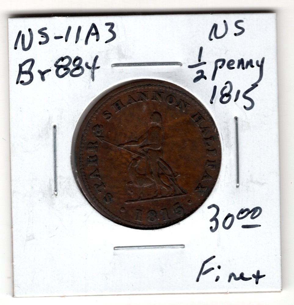 1815  NS 11A3 Br884  NS Half  penny fine +