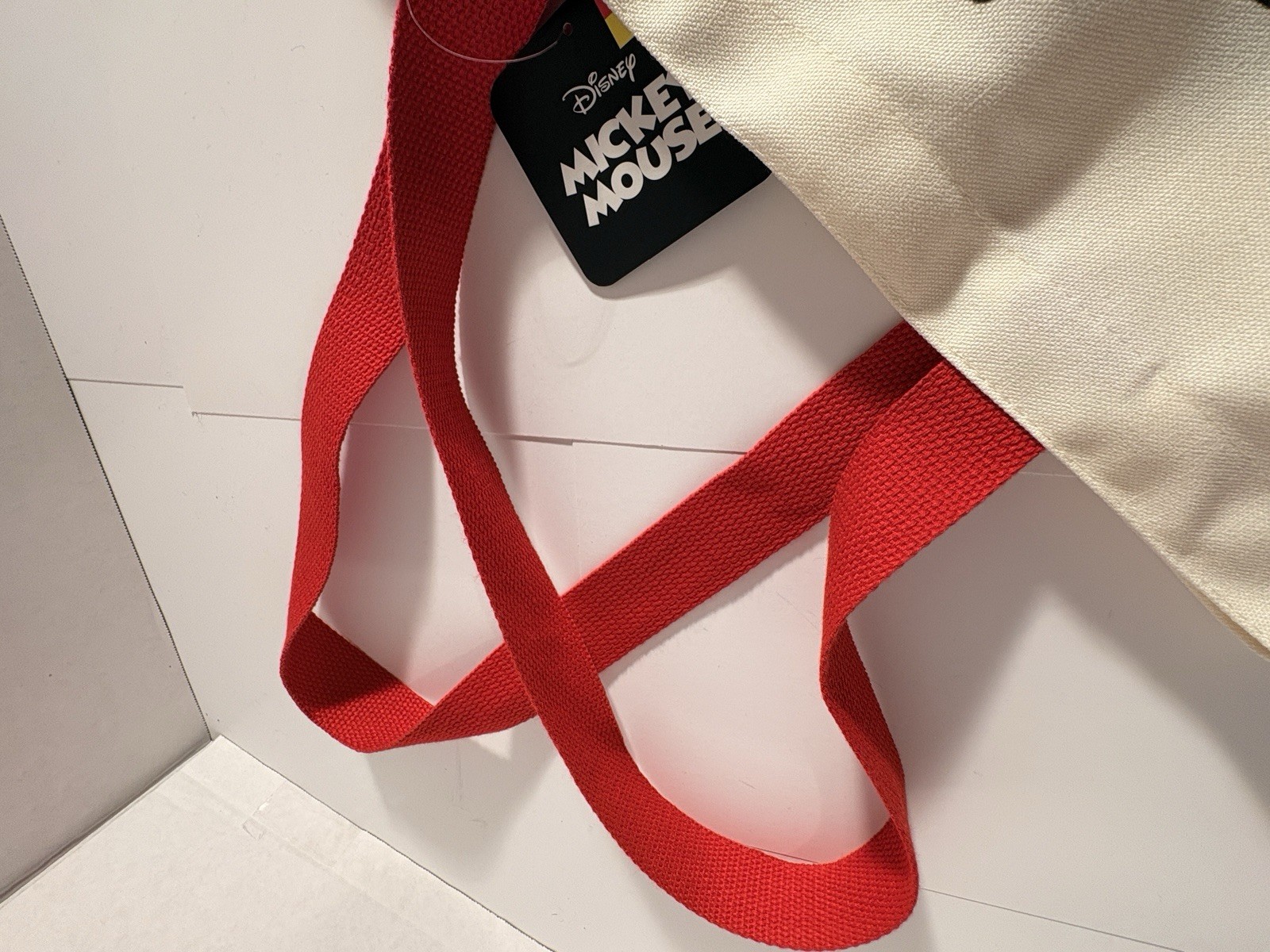 Disney Mickey Mouse Minnie Mouse Medium Tote Bag Cream Red Black Multicolor