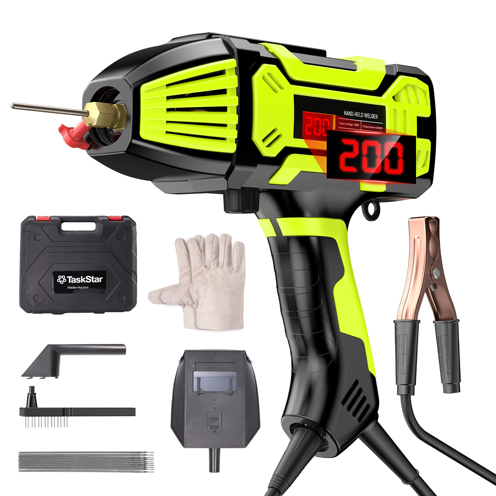 Handheld Stick Welding Machine Arc Welder Gun Electric Digital Welder IGBT 110V