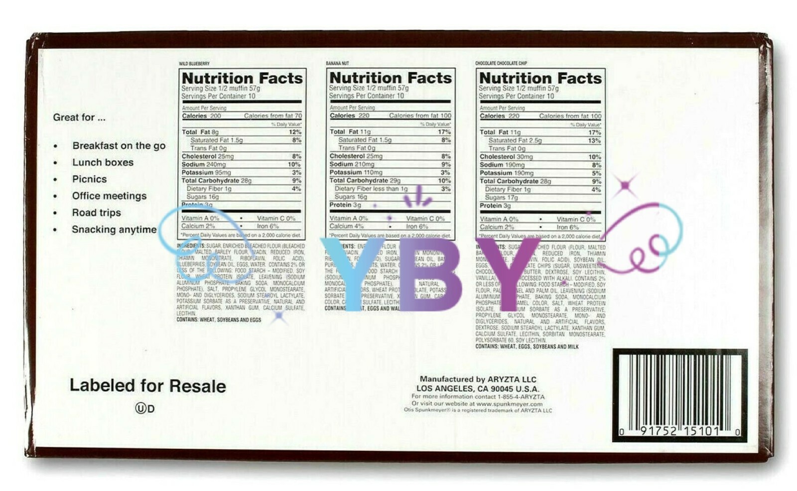 Otis Spunkmeyer Assorted Muffins 15 CT 60 OZ