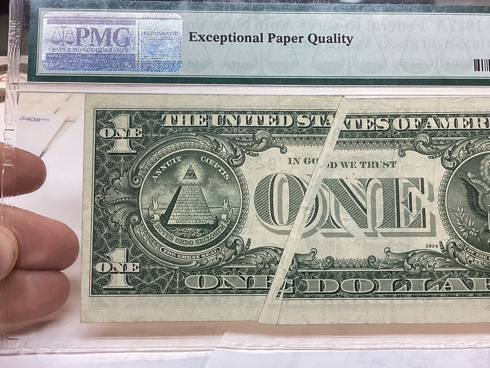 $1 1977A PMG 30 EPQ Gutterfolds Errors Fr#1910-B