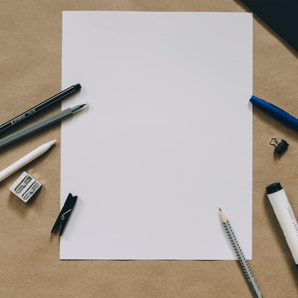 100 Pack of 3X5 Inches Thick Heavyweight Index Cards on 110Lb Card Stock - Perfe