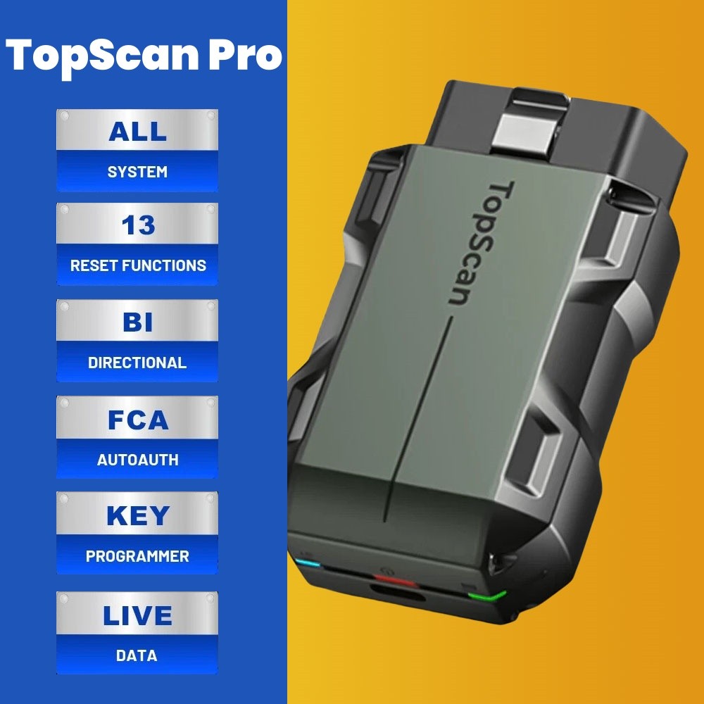 2025 TOPDON Topscan PRO OBD2 Scanner Code Reader Key Coding Diagnostic Wireless