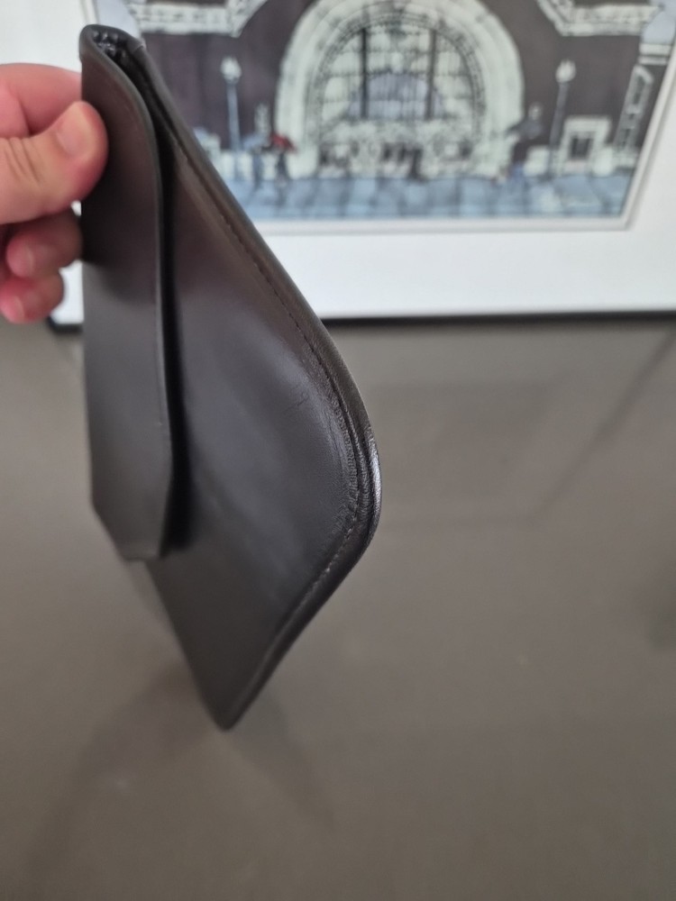 Michael Green Black Leather Pouch