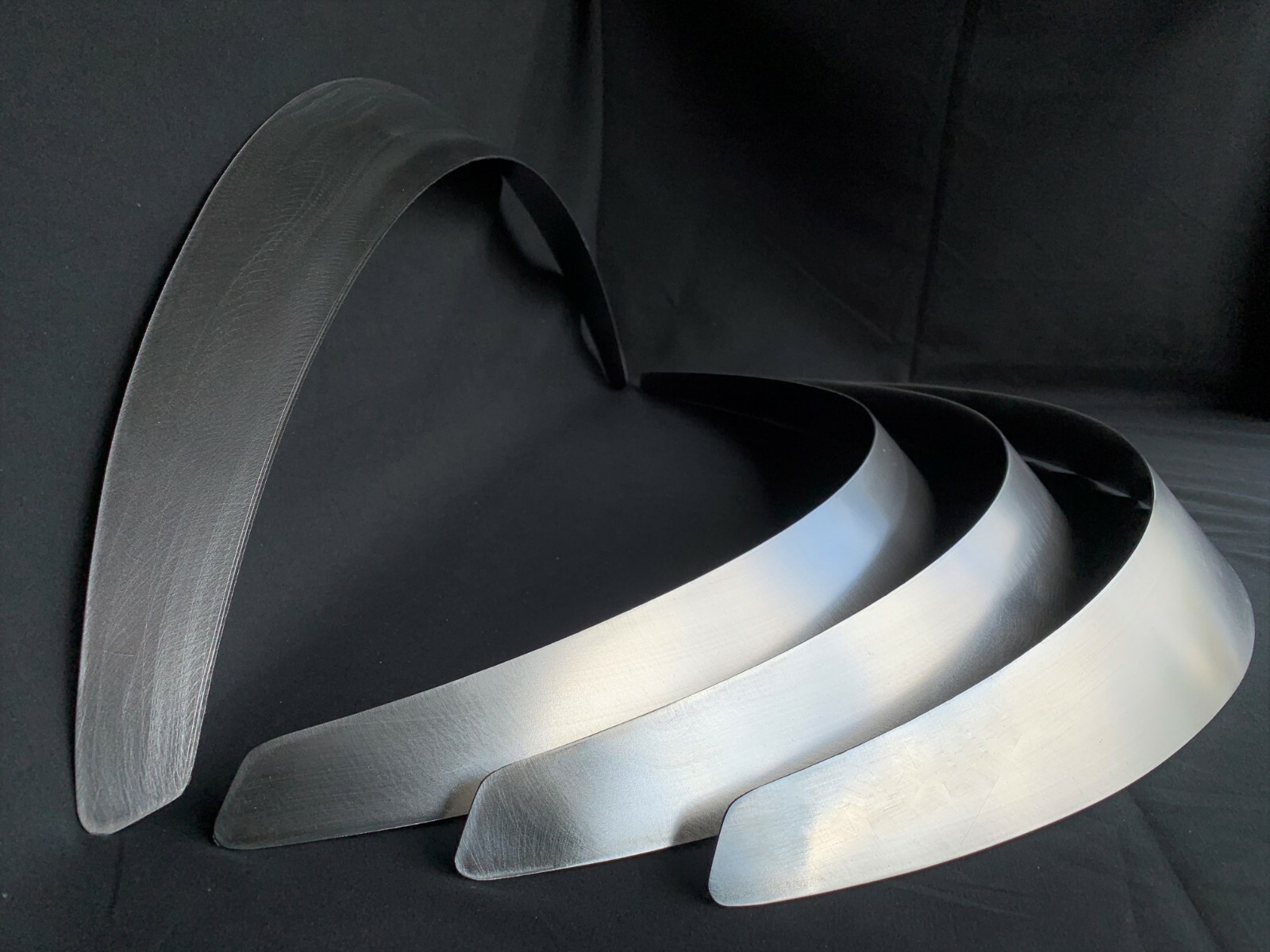 Universal Metal Fender Flares Style 2: 2" Wide, 4-piece set (hand-made)