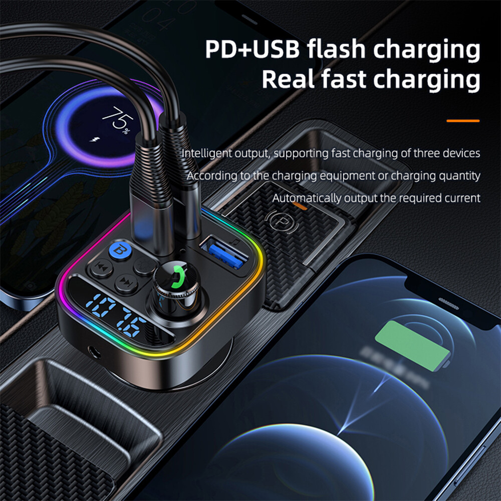Wireless Bluetooth Car Kit MP3 Player FM Transmitter Radio Adapter USB Charger*