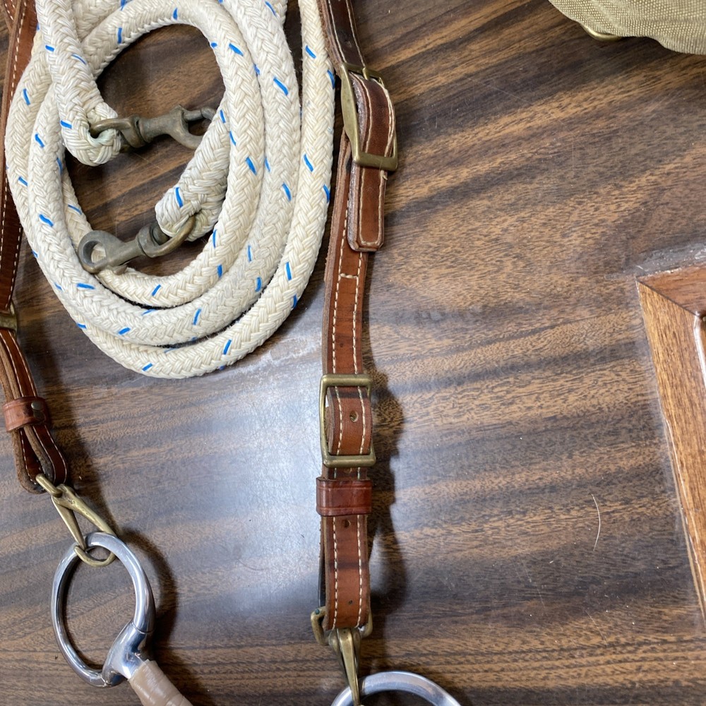HEADSTALL, REINS, SNAFFLE, POMMEL BAG, CANTEEN