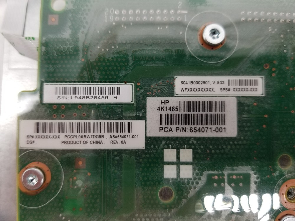 HP Proliant Front I/O Control Panel 654071-001 w/ Cables and Bracket
