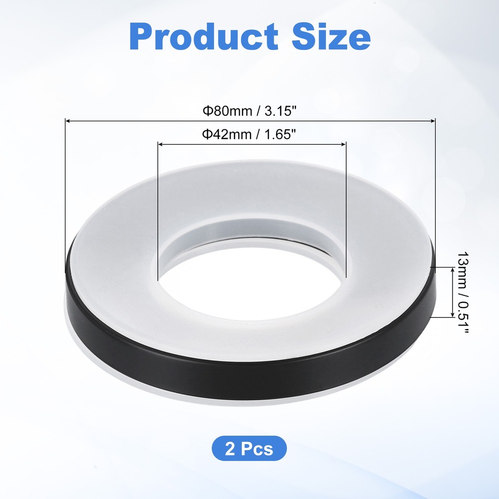 2Pcs Bathroom Sink Mounting Ring Plastic Sink Drain Mount Support Base Black