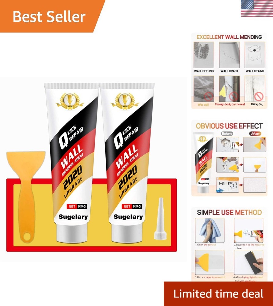 2-Pack Drywall Patch Repair Kit with Scraper - Waterproof Wall Spackle Paste