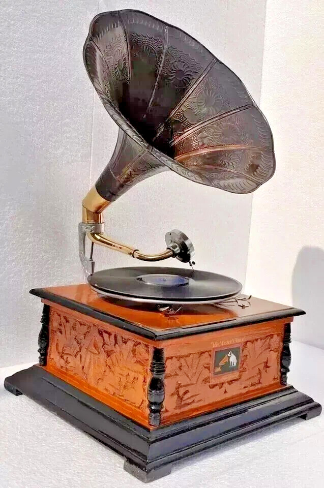 Gramophone | Fully Working Wind-Up Phonograph Record Player | Functional Antique