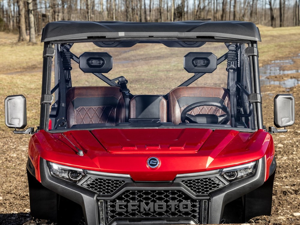 SuperATV Pro-Scratch Resistant Full Windshield for CFMoto UForce U10