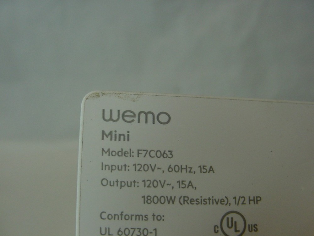 WEMO MINI SMART PLUG F7C063