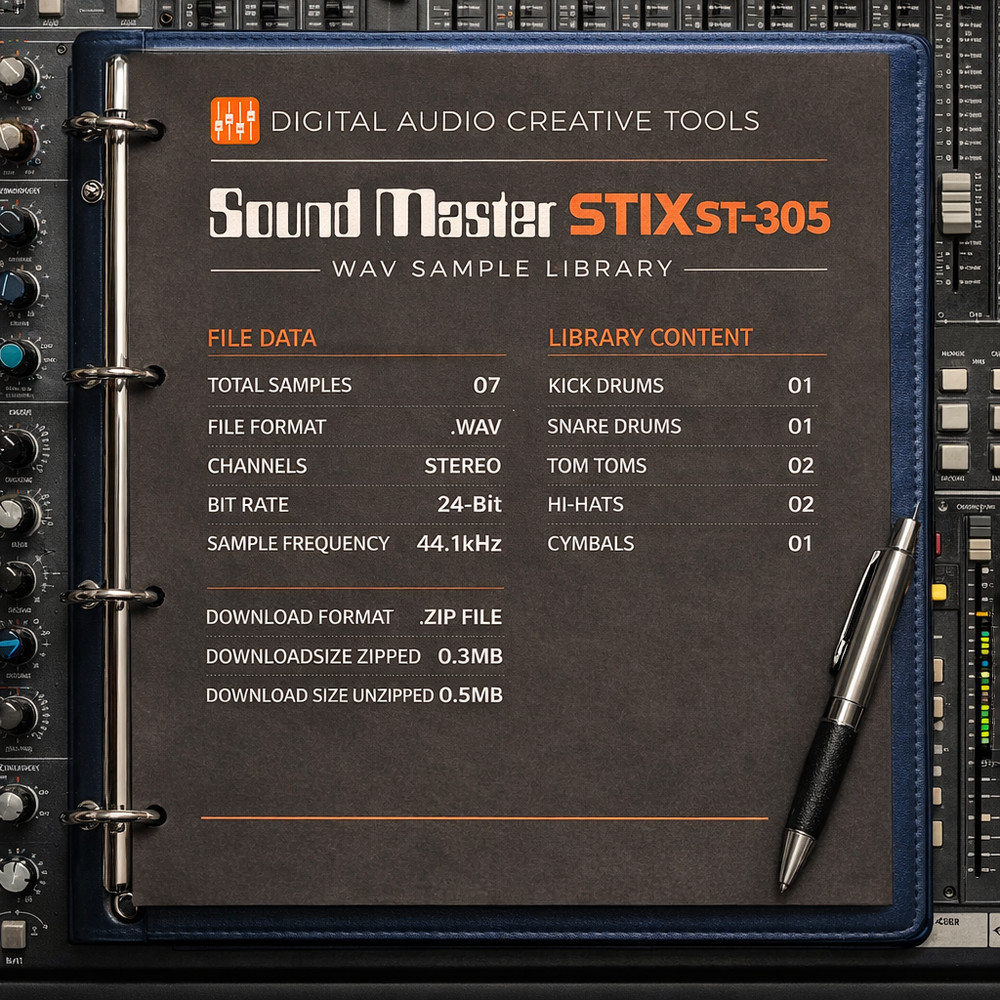 SoundMaster STIX ST-305 Drum Machine Sample Library