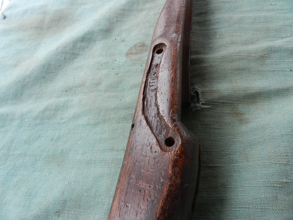 Early walnut flintlock pistol stock