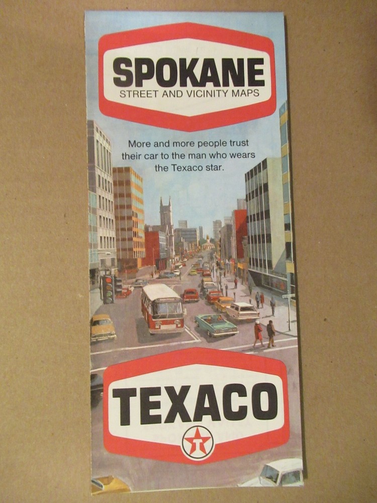 Texaco Map of Spokane 1969