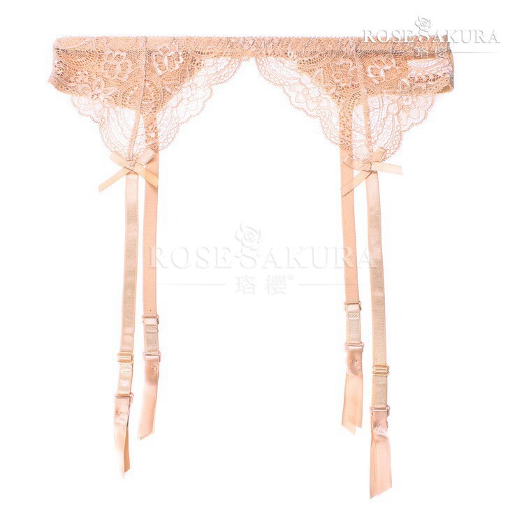 Rose Sakura Ladies Plain Color 4 Strap Lace Belt Garter Belts Suspender #0303