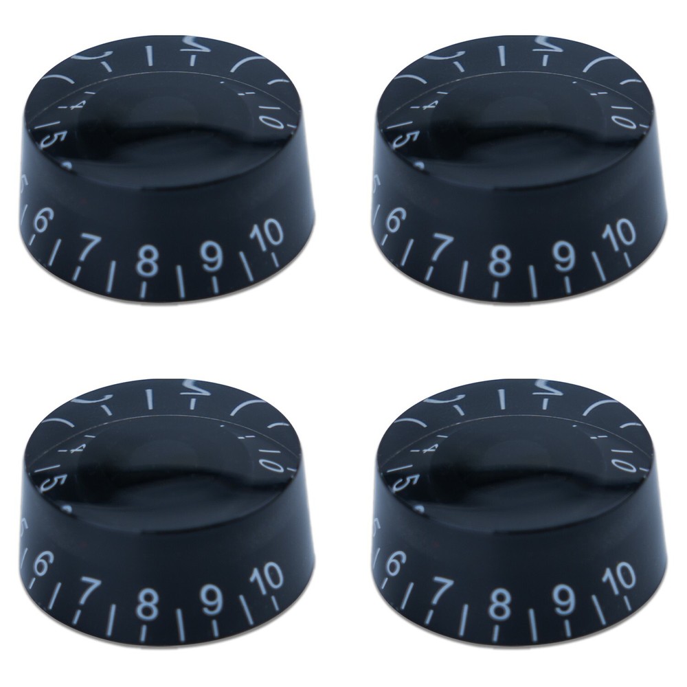 4x Electric Guitar Knobs Speed Volume Control Knobs For LP SG style Guitar Black