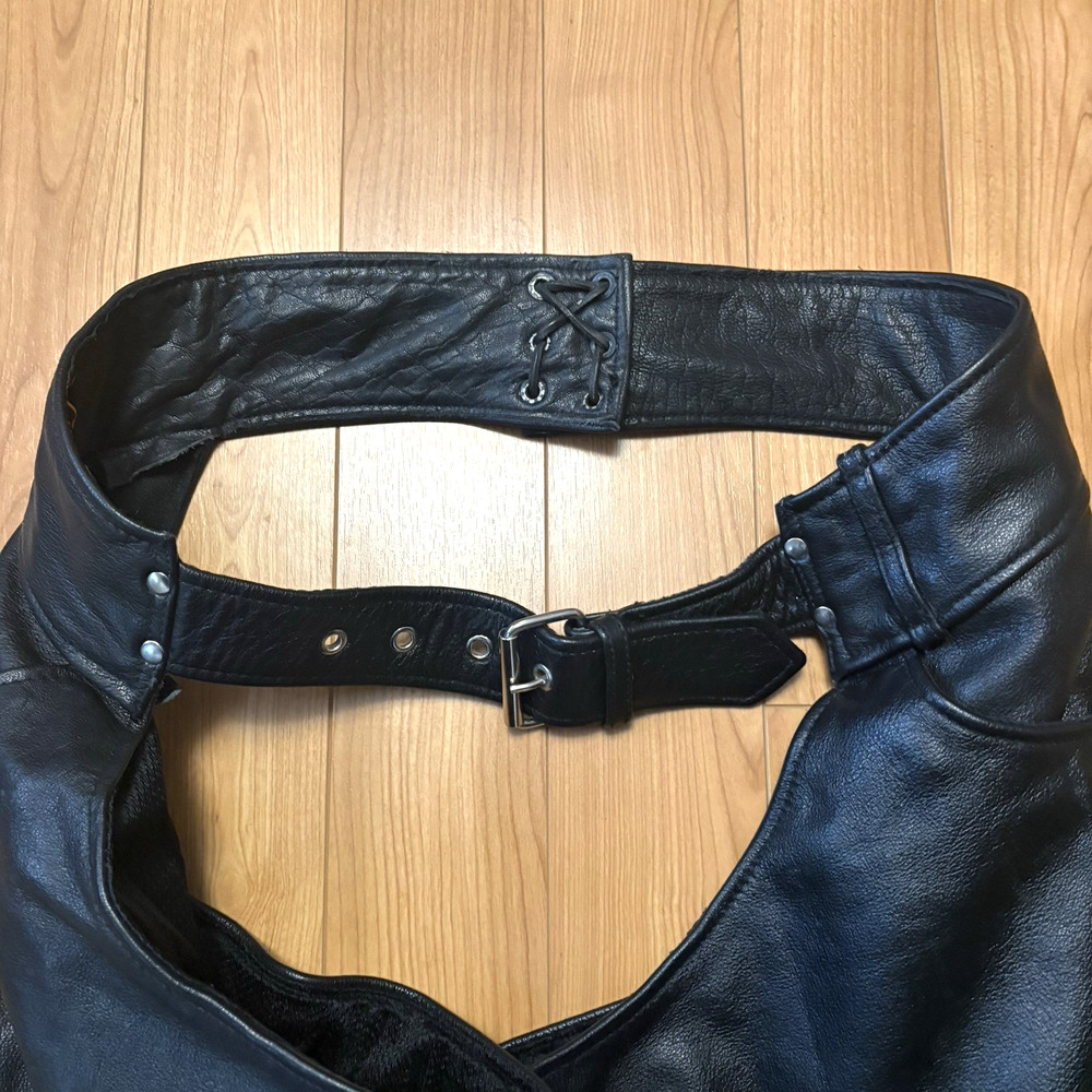 Milwaukee Leather Women's Black Leather Chaps Medium