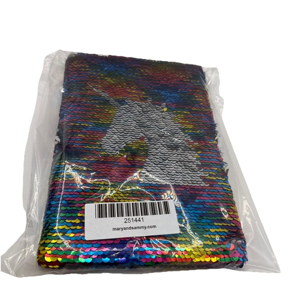 Unicorn sequin padded notebook - 8.5” x 6”