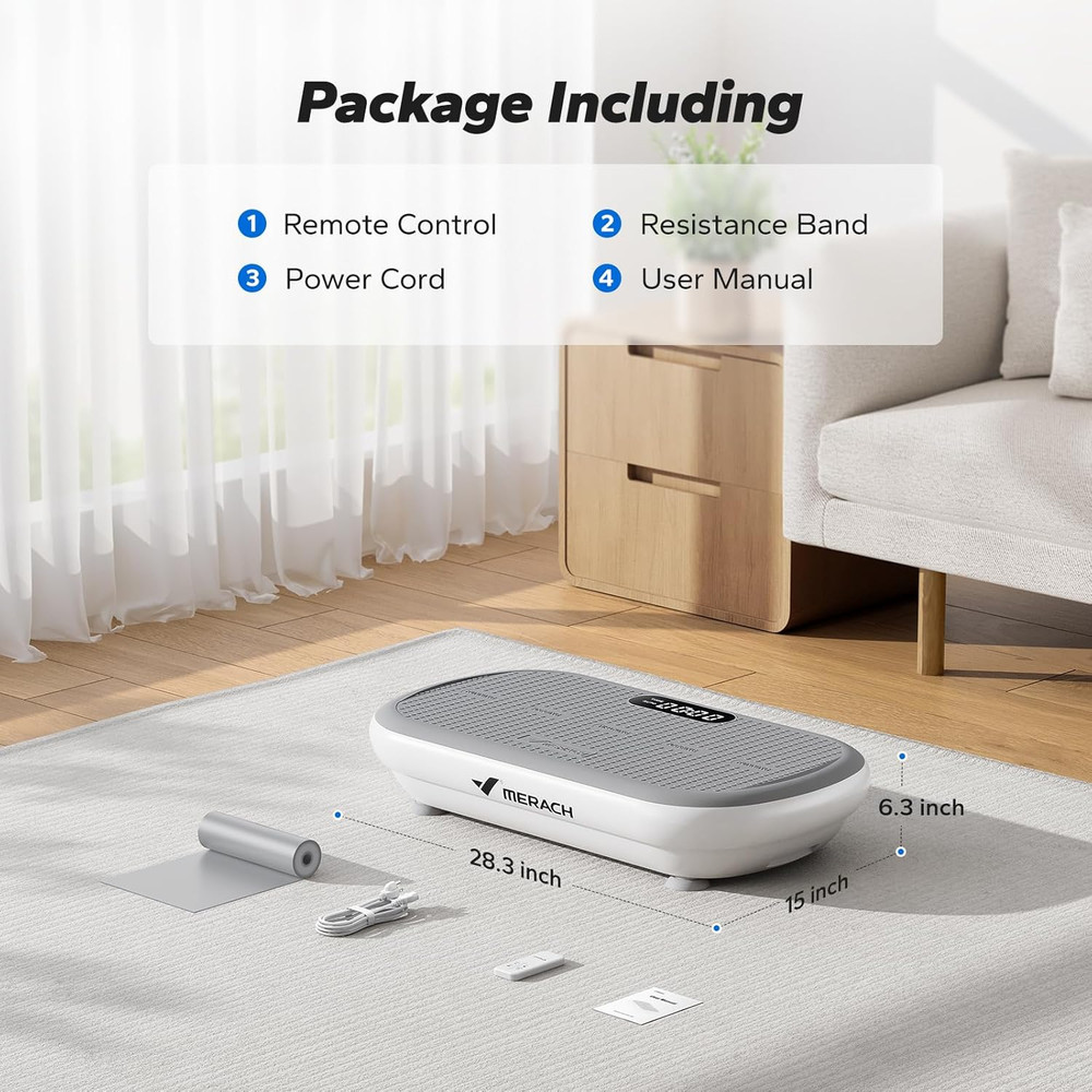 Vibration Plate Exercise Machine, Vibration Plate 440 Lbs Capacity, Bluetooth an