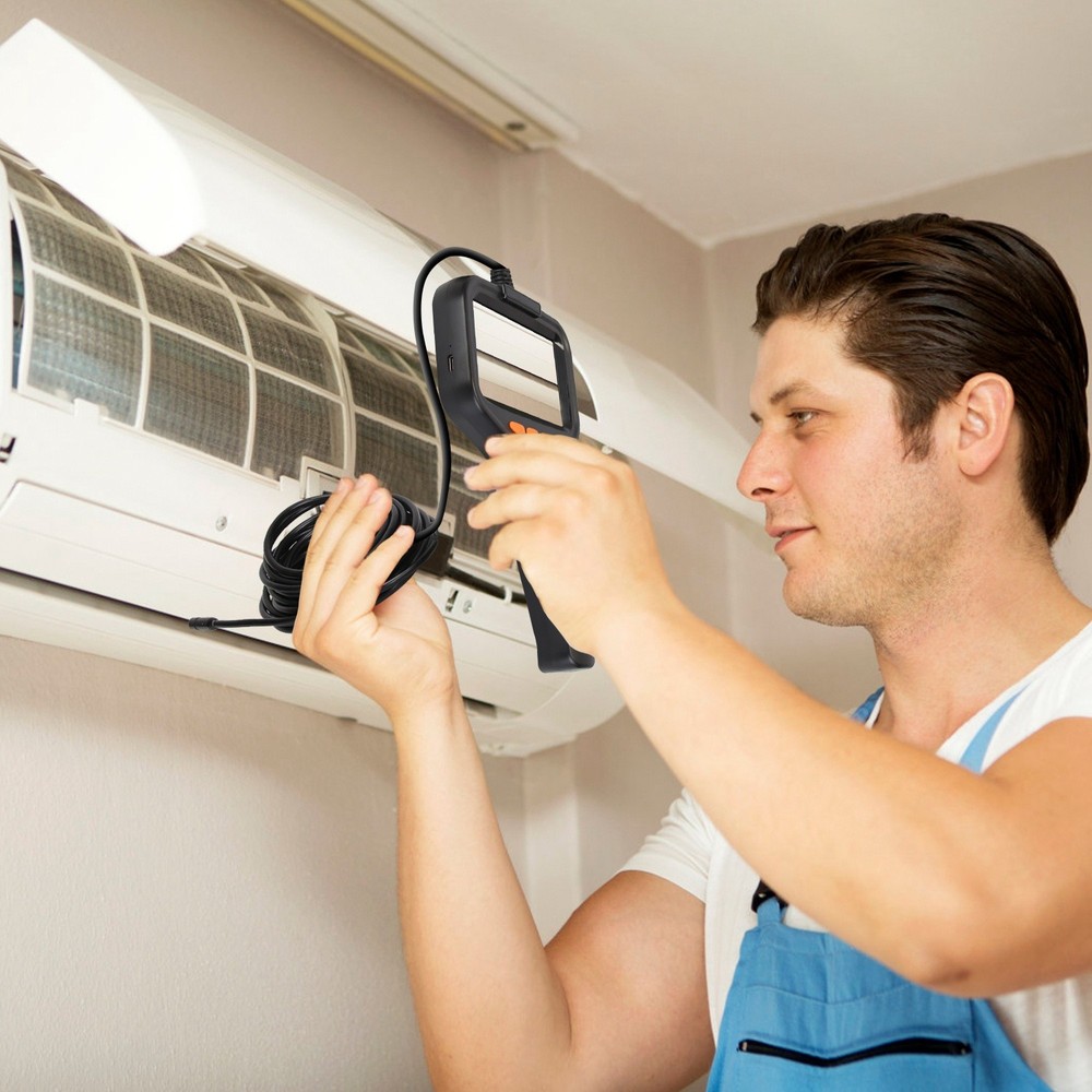 4.3" Articulating Borescope Waterproof Inspection Camera 16.4ft Cable w/ Light