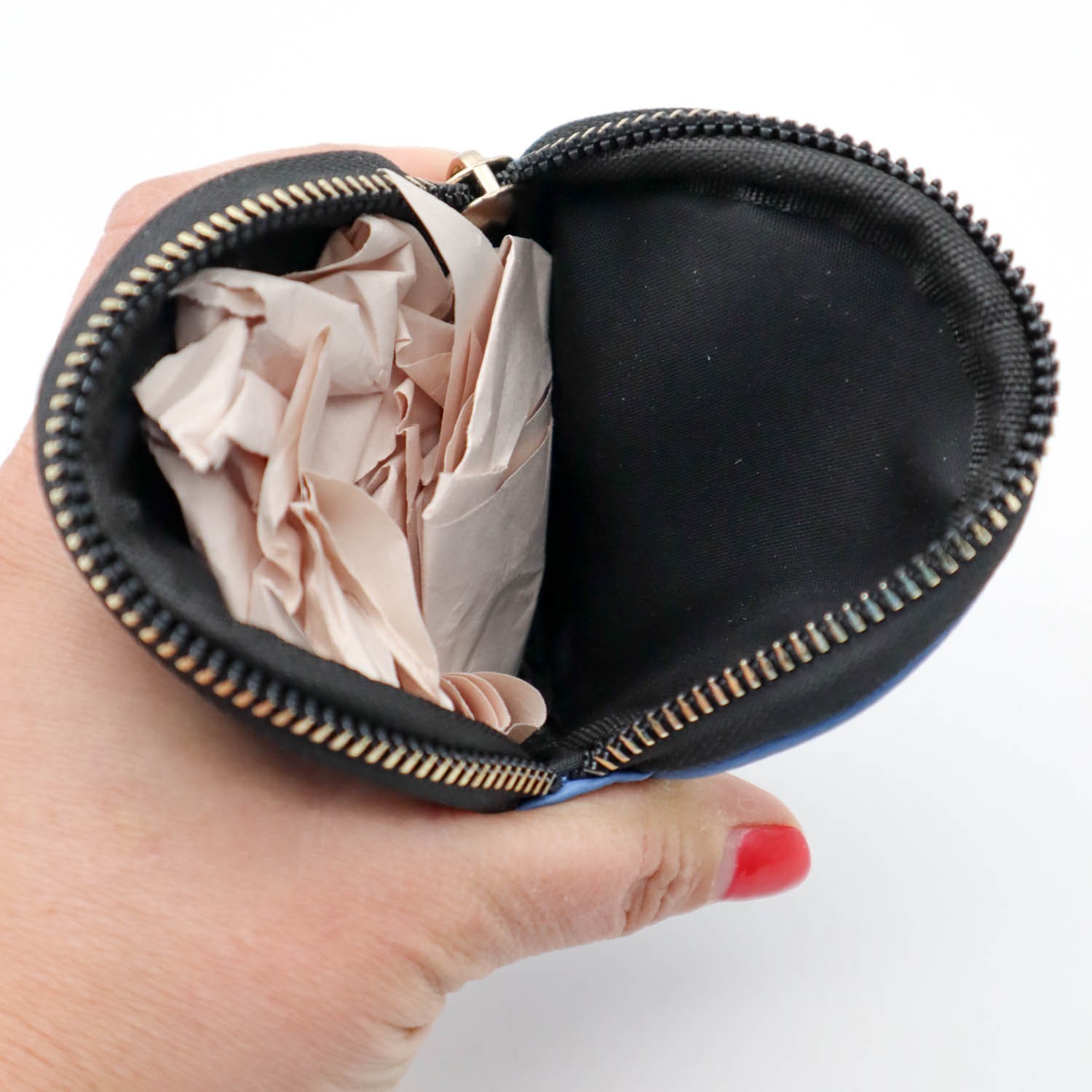 Official Disney Mickey Mouse Coin Purse Pouch Wallet Blue Faces & Gloves Print