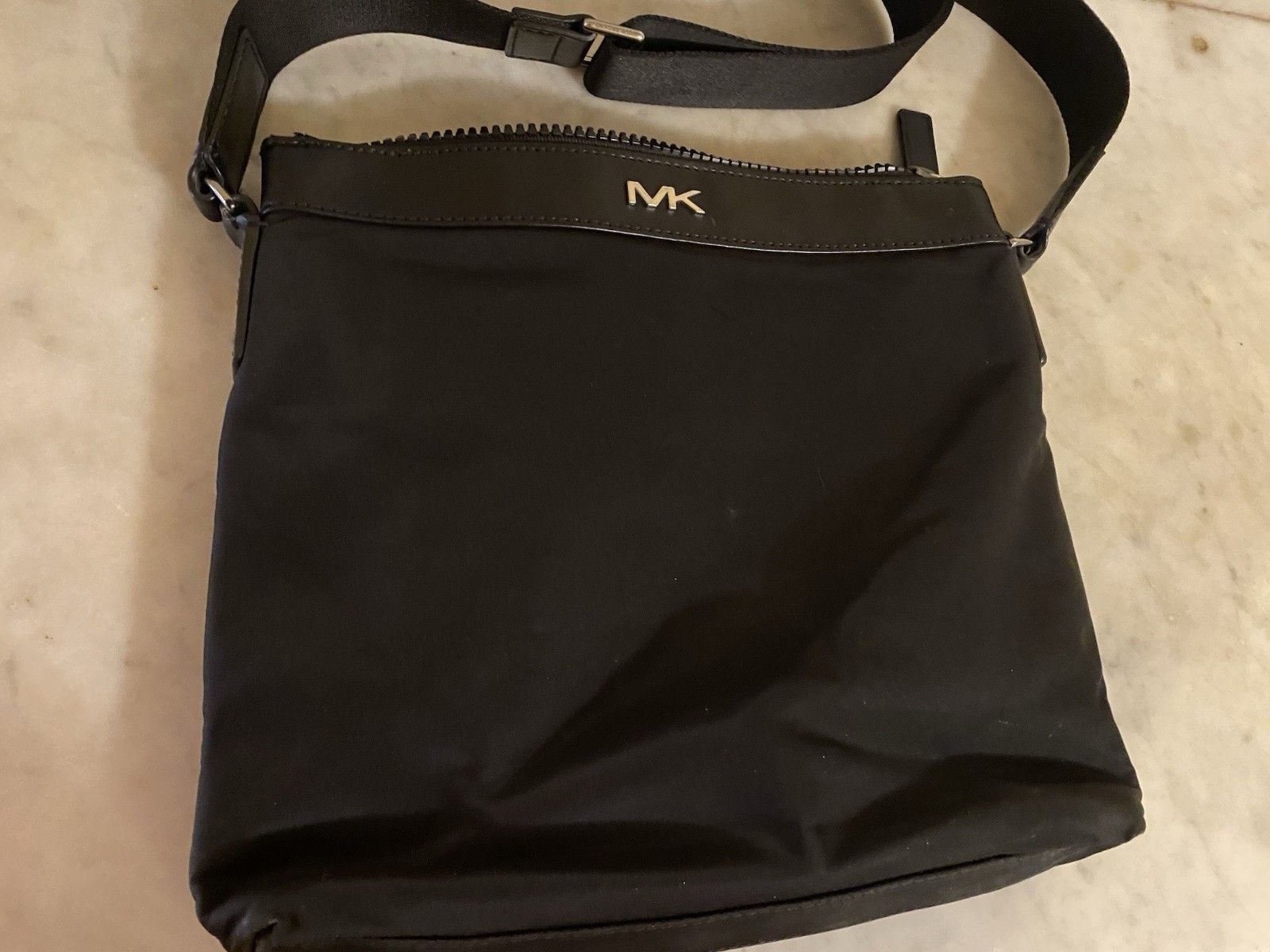Michael Kors Black Nylon Jet Set Travel Crossbody Bag Silver Hardware