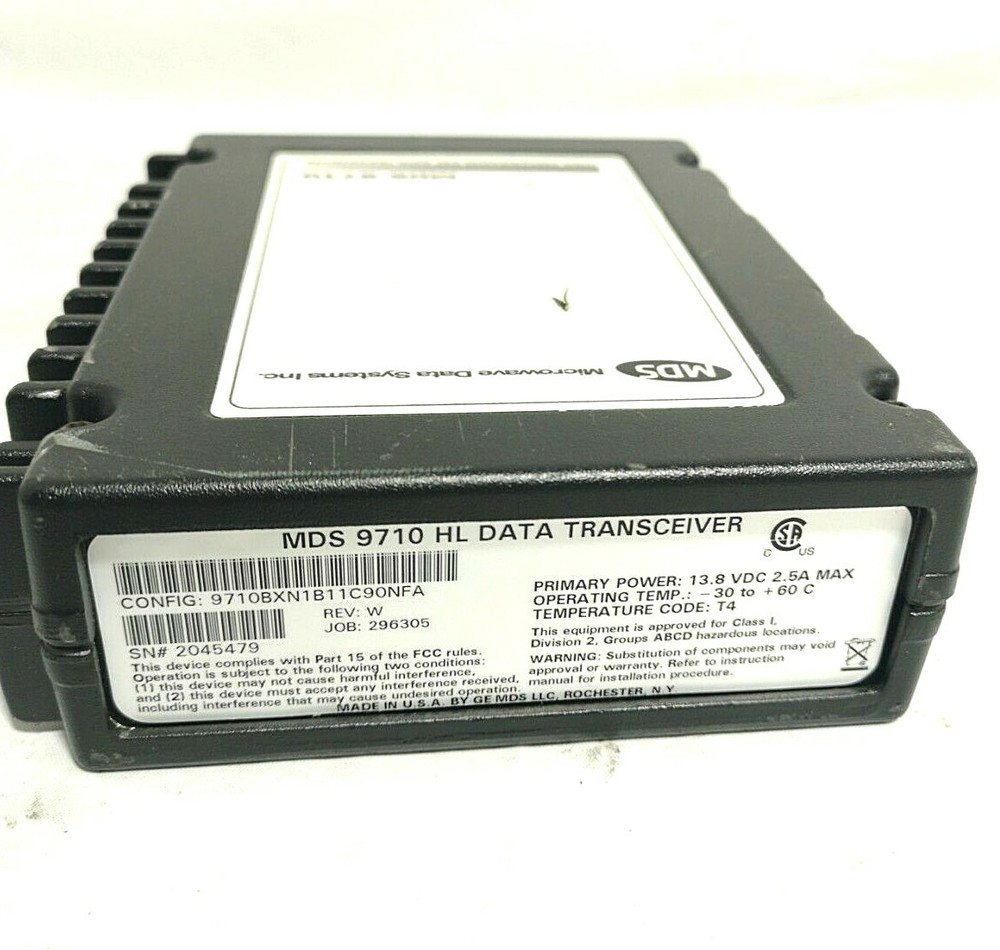 MDS 9710 HL DATA TRANSCEIVER HIGH PERFORMANCE DSP DATA TRANSCEIVER 13.8VDC
