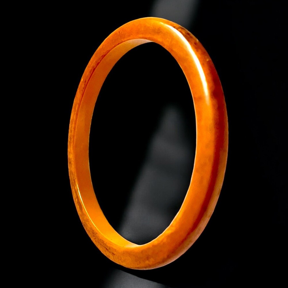 Bakelite Bangle Spacer Stackable Bracelet Butterscotch Marbled Tested Vintage