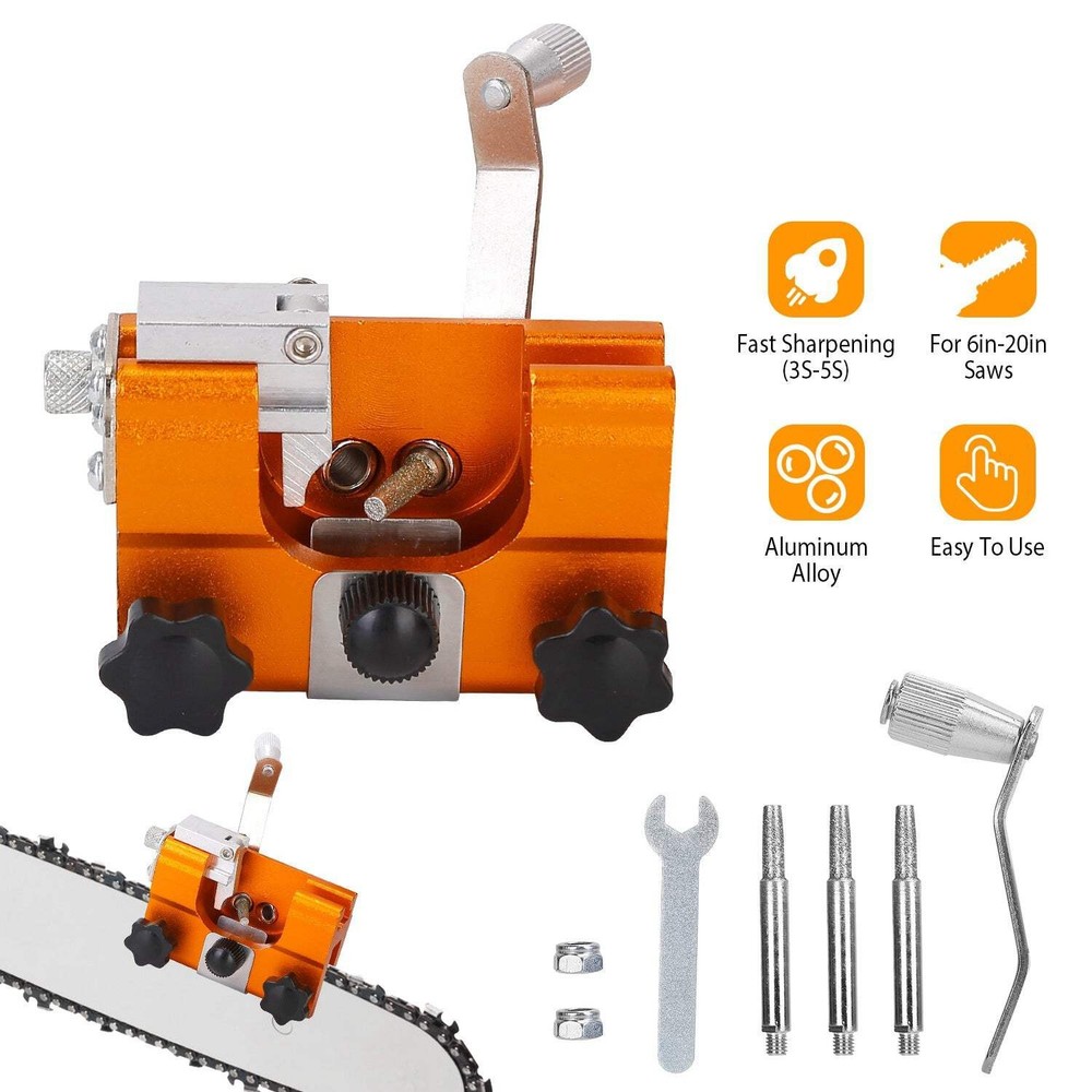 Chainsaw Chain Sharpening Jig Universal Chainsaw Sharpener Kit Hand Crank Chain