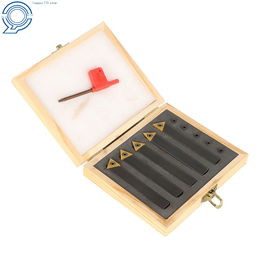 5 pack 1/2" Carbide Indexable Turning Tool Lathe Tool Bit With Carbide Inserts
