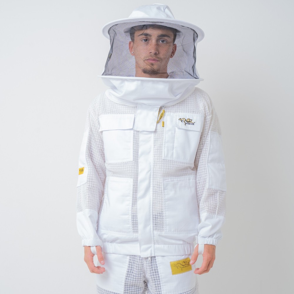 OZ ARMOUR BEEKEEPING JACKET VENTILATED THREE LAYER MESH ULTRA COOL BEE JACKET