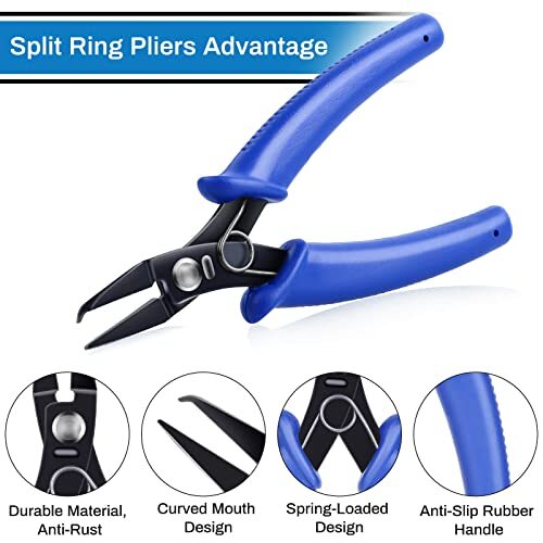 Split Ring Pliers for Jewelry Making, Split Jump Ring Opener Tool Keychain
