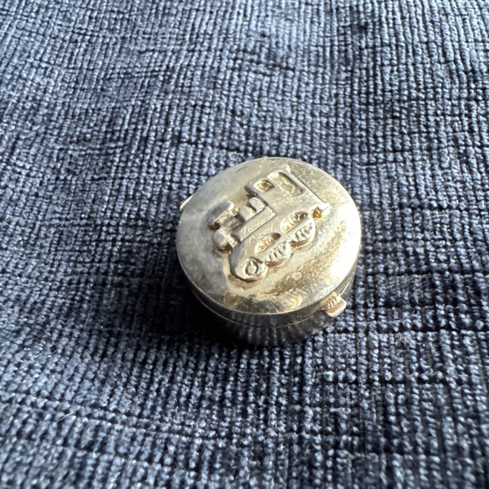 sterling silver train pill box