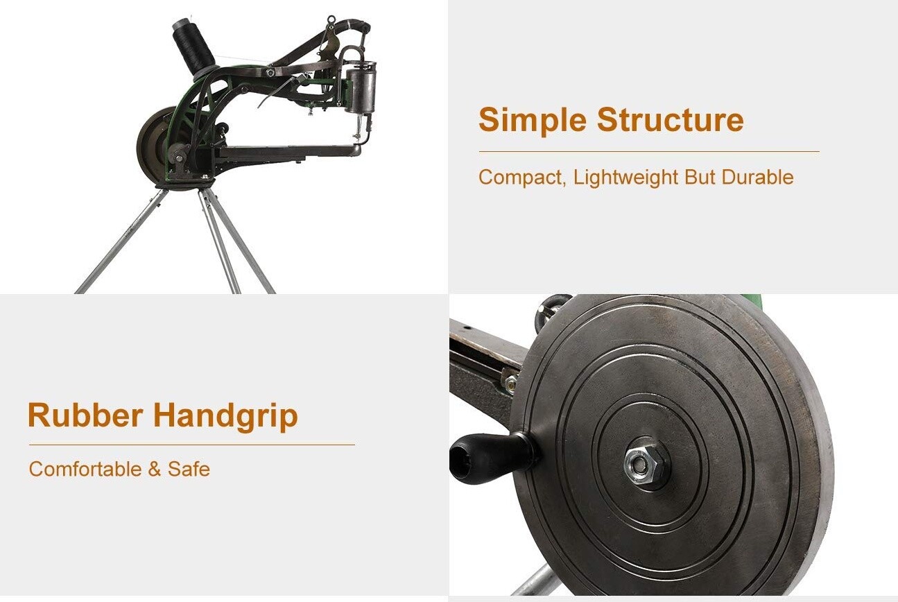 Shoe Repair Sewing Machine Hand Cobbler Dual Leather Cloth Cotton Nylon Thread